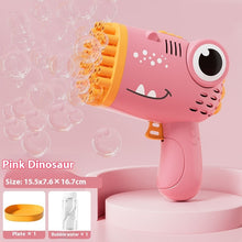 Dino Blast Bubble Gun – High-Power Multi-Hole Electric Bubble Machine Toy