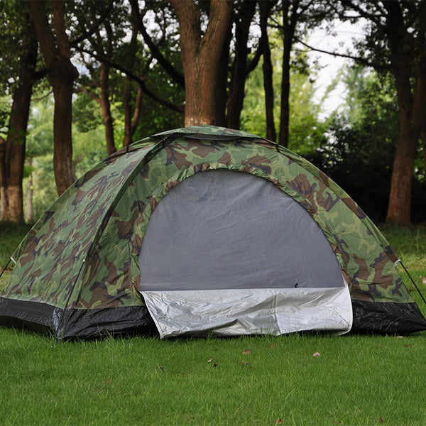 Outdoor Hot Selling Convenient Camping Backpacking Tent Beach Portable Sleeping Hiking Camouflage Folding Single Person Tent