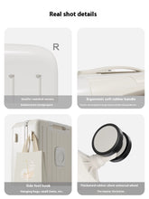 Multifunction Large Capacity Luggage Business Carry on Boarding USB Charging Cup Holder Front Opening Lid Trolley Suitcase