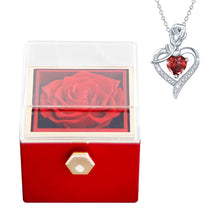 Rotating Eternal Rose Jewelry Box – Elegant Decorative Storage for Rings, Earrings & Necklaces | Romantic Wedding & Anniversary Gift