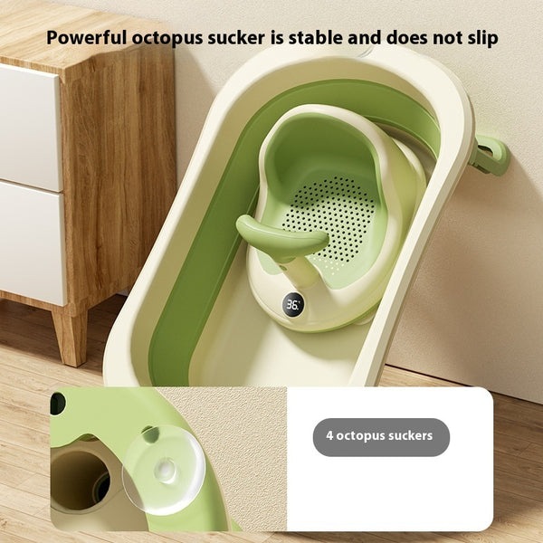 Portable Anti-Slip Baby Bath Seat – Ergonomic Shower Support Chair for Newborns & Toddlers