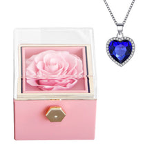 Rotating Eternal Rose Jewelry Box – Elegant Decorative Storage for Rings, Earrings & Necklaces | Romantic Wedding & Anniversary Gift