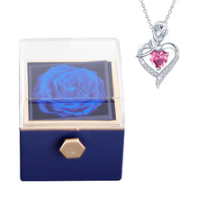 Rotating Eternal Rose Jewelry Box – Elegant Decorative Storage for Rings, Earrings & Necklaces | Romantic Wedding & Anniversary Gift