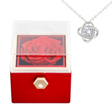 Rotating Eternal Rose Jewelry Box – Elegant Decorative Storage for Rings, Earrings & Necklaces | Romantic Wedding & Anniversary Gift
