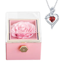 Rotating Eternal Rose Jewelry Box – Elegant Decorative Storage for Rings, Earrings & Necklaces | Romantic Wedding & Anniversary Gift