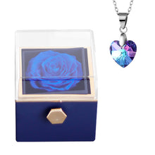 Rotating Eternal Rose Jewelry Box – Elegant Decorative Storage for Rings, Earrings & Necklaces | Romantic Wedding & Anniversary Gift
