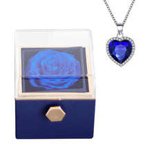 Rotating Eternal Rose Jewelry Box – Elegant Decorative Storage for Rings, Earrings & Necklaces | Romantic Wedding & Anniversary Gift