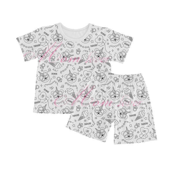 Kids DIY Pajama Set – Sketchable Graffiti Sleepwear for Boys & Girls | Long Sleeve Art Homewear