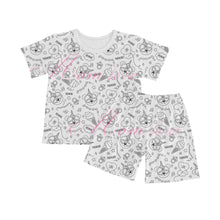 Kids DIY Pajama Set – Sketchable Graffiti Sleepwear for Boys & Girls | Long Sleeve Art Homewear