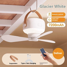 Small Electric Fan Camping Outdoor Tent Ultra-quiet Night Light