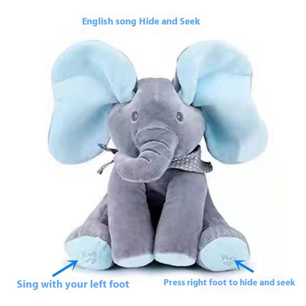 Animated Singing Elephant Plush Toy – Soft, Cuddly, Moving Ears & Musical Fun for Babies & Toddlers