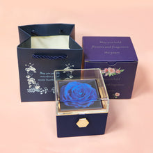 Rotating Eternal Rose Jewelry Box – Elegant Decorative Storage for Rings, Earrings & Necklaces | Romantic Wedding & Anniversary Gift