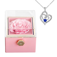Rotating Eternal Rose Jewelry Box – Elegant Decorative Storage for Rings, Earrings & Necklaces | Romantic Wedding & Anniversary Gift