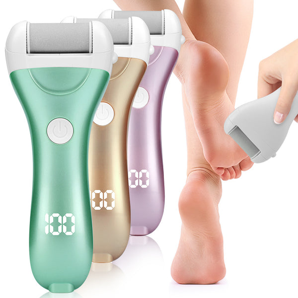 Electric Pedicure Foot File USB Rechargeable Power Display 3pcs Grinding Exfoliator Replacement Heads For Heel Callus Remover