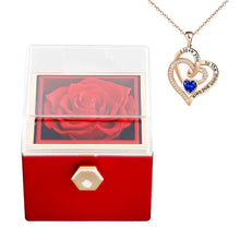 Rotating Eternal Rose Jewelry Box – Elegant Decorative Storage for Rings, Earrings & Necklaces | Romantic Wedding & Anniversary Gift