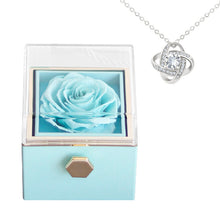 Rotating Eternal Rose Jewelry Box – Elegant Decorative Storage for Rings, Earrings & Necklaces | Romantic Wedding & Anniversary Gift