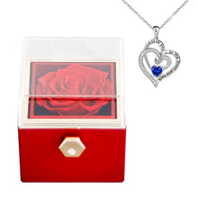 Rotating Eternal Rose Jewelry Box – Elegant Decorative Storage for Rings, Earrings & Necklaces | Romantic Wedding & Anniversary Gift