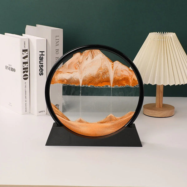 3D Quicksand Painting Dynamic Three-dimensional Hourglass Art Glass Liquid Decoration