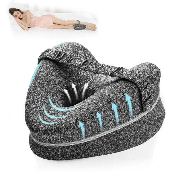 Memory Foam Leg Support Pillow – Ergonomic Heart-Shaped Design