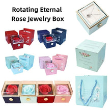 Rotating Eternal Rose Jewelry Box – Elegant Decorative Storage for Rings, Earrings & Necklaces | Romantic Wedding & Anniversary Gift