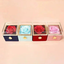 Rotating Eternal Rose Jewelry Box – Elegant Decorative Storage for Rings, Earrings & Necklaces | Romantic Wedding & Anniversary Gift