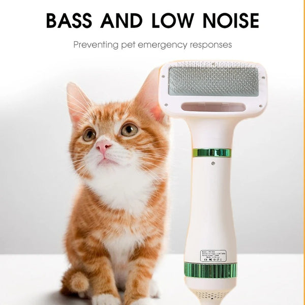 Pet Hair Dryer Dog Hair Blowing Artifact Hot Air Comb Dog Hair Pulling Integrated Hair Dryer Blowing Hair Comb Dog Supplies