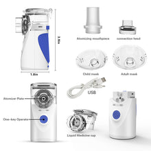 Health Care Mini Handheld portable Inhale Nebulizer silent Ultrasonic inalador nebulizador Children Adult Rechargeable Automizer