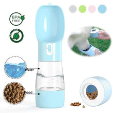 2-in-1 Portable Pet Water Bottle & Food Dispenser | Travel Dog & Cat Feeder with Drinking Bowl