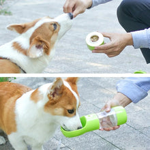 2-in-1 Portable Pet Water Bottle & Food Dispenser | Travel Dog & Cat Feeder with Drinking Bowl