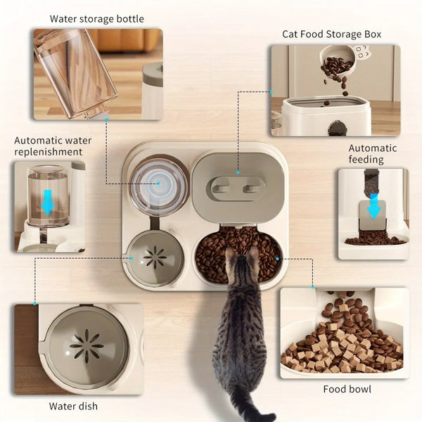 Automatic Pet Feeder Dog Basin Cat Bowl Supplies Water Dispenser