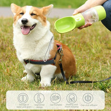 2-in-1 Portable Pet Water Bottle & Food Dispenser | Travel Dog & Cat Feeder with Drinking Bowl