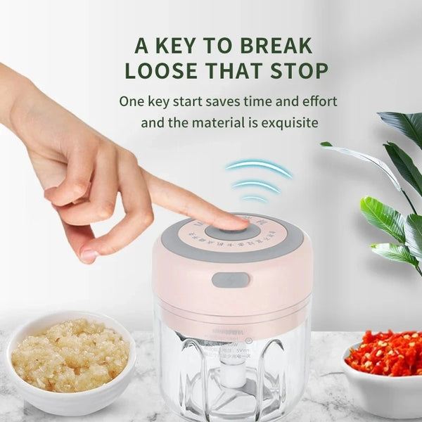 Wireless Mini Baby Food Supplement Electric Garlic Pulling Garlic Pressing Garlic Stirring Garlic