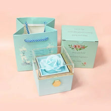 Rotating Eternal Rose Jewelry Box – Elegant Decorative Storage for Rings, Earrings & Necklaces | Romantic Wedding & Anniversary Gift
