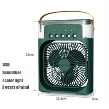Portable Mini USB Air Humidifier Fan Water Mist Cooler 3-in-1 Cooler Fan LED Night Lights Air Conditioner Mini Electric Fan