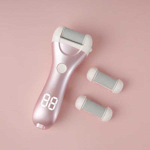 Electric Pedicure Foot File USB Rechargeable Power Display 3pcs Grinding Exfoliator Replacement Heads For Heel Callus Remover